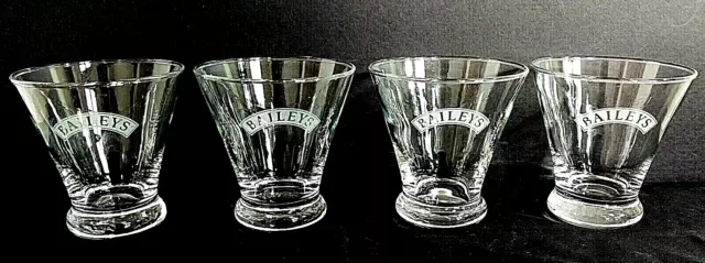 Baileys Irish Cream Tapered Flared Cocktail Glasses Set 4  New!