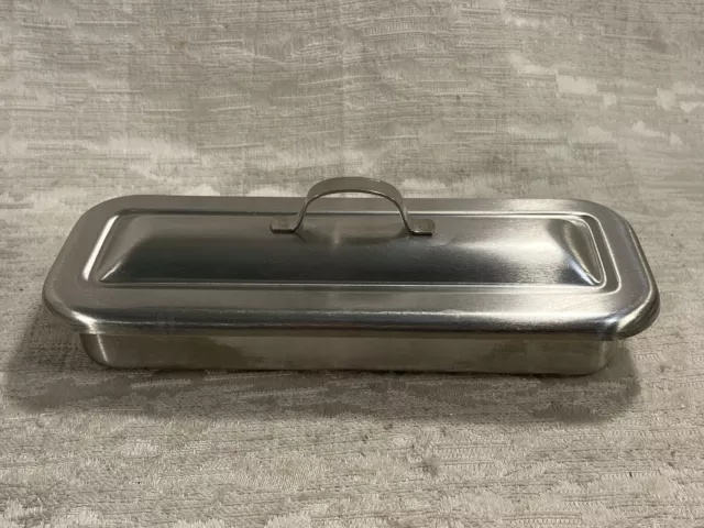 VOLLRATH 82830 Stainless Steel Brushed Medical Instrument Tray With Lid  --6999 3