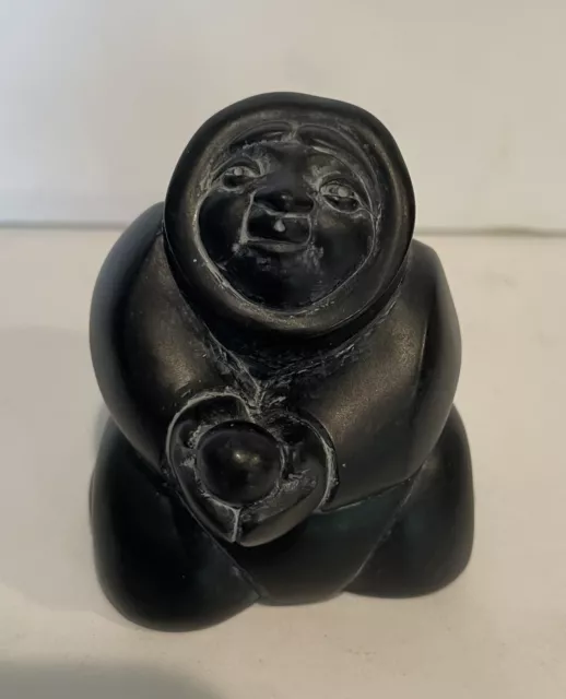 Boma Inuit Kneeling Women Sculpture 2.5”T Made In Canada
