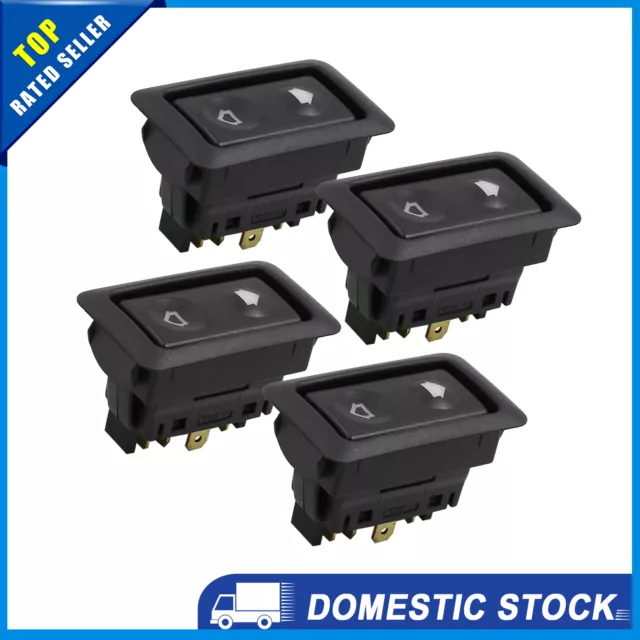 Universal DC 12V 6 Pins Momentary Electric Power Window Switch Car Pack of 4