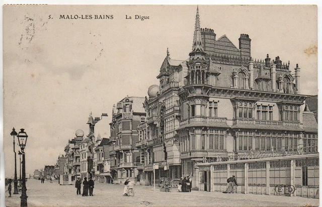 MALO LES BAINS - NORD - CPA 59 - la digue - vue 3