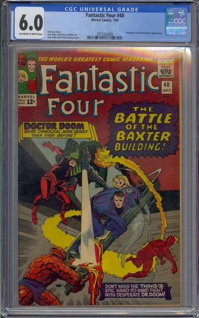 Fantastic Four #40 Cgc 6.0 Daredevil Doctor Doom Stan Lee Story Jack Kirby