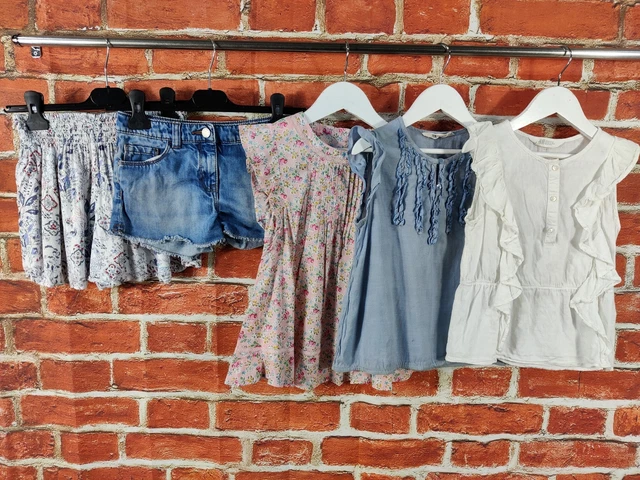 Girls Bundle Age 7-8 Years Next H&M Shorts Top Blouse Denim Summer Floral 128Cm