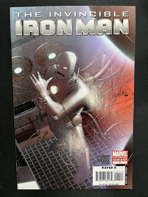 Invincible Iron Man #1 VF/NM Larroca 2nd Print Marvel Comics C45A