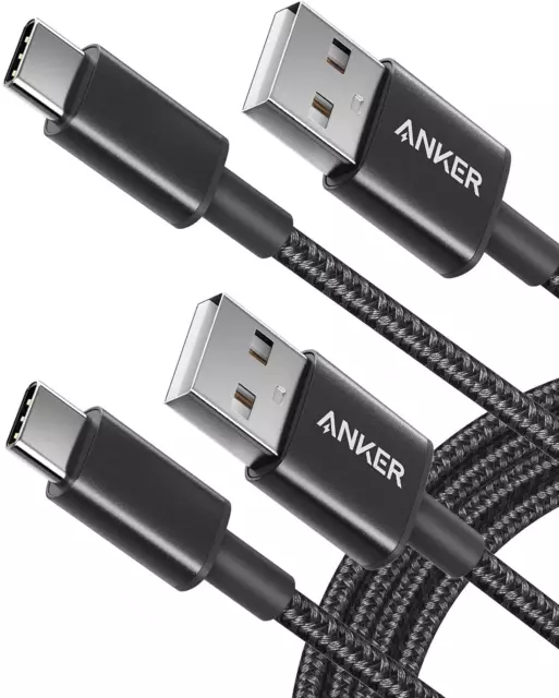 USB Type C Cable, Anker [2-Pack 3Ft] Premium Nylon USB-C to USB-A Fast Charging