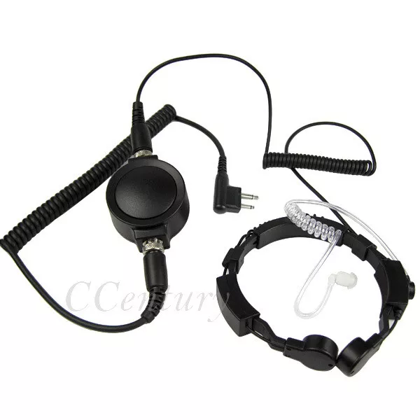 Military Tactical Throat Microphone Earpiece Headset for Motorola GP308 CP200