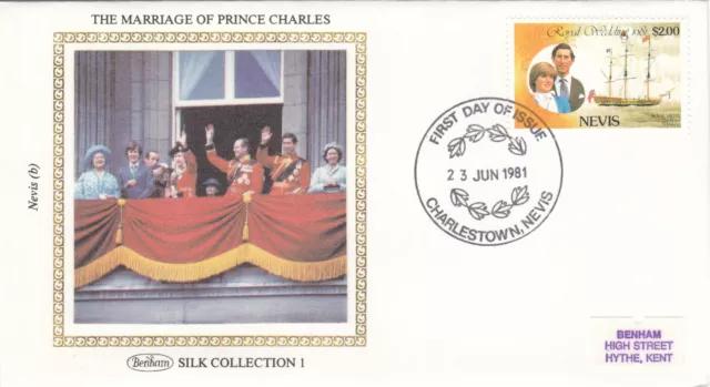 (131643) Princess Diana Royal Wedding Nevis FDC 1981