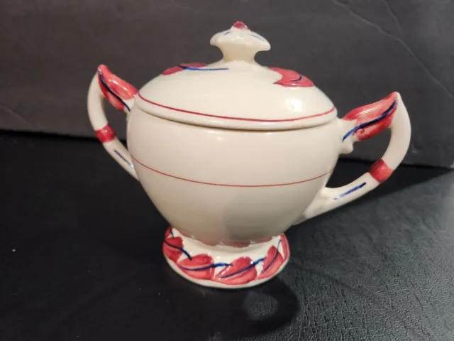 Vintage Vernon Kilns California Monterey Sugar Bowl with Lid