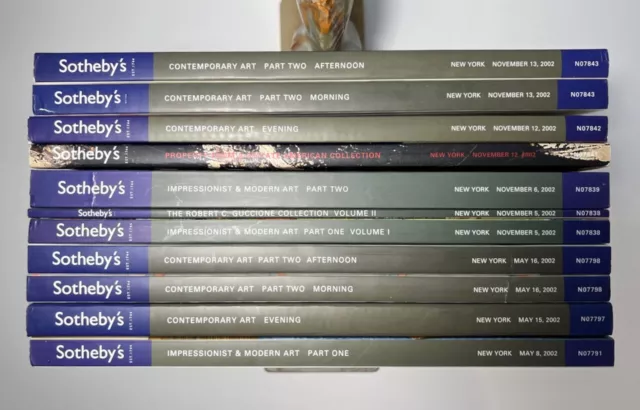 Sotheby’s Auction Catalogs Lot of 11 Impressionist Modern Contemporary Art 2002