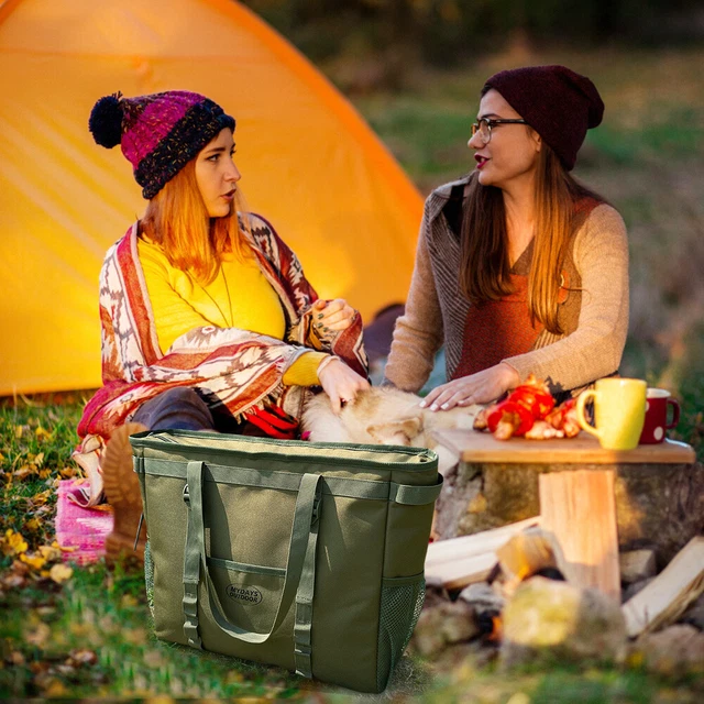 Bolsas de almuerzo Oxford portátiles bolsa enfriador térmico accesorios para exteriores (verde ejército)