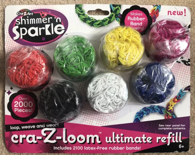 Crazart Shimmer N Sparkle Squish Magic Bubble Bands Loom Band Making Kit