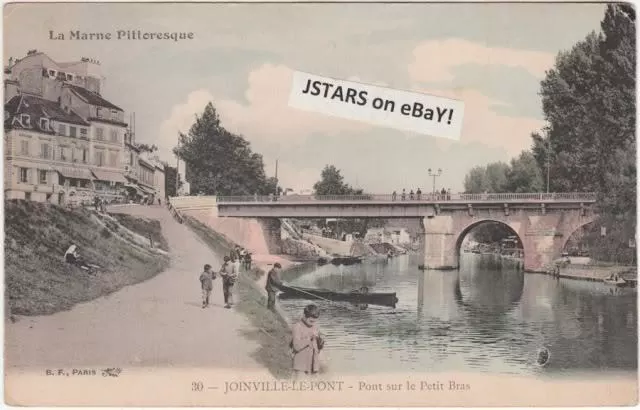 1919 Joinville-Le-Pont, France, Petit Bras Postcard