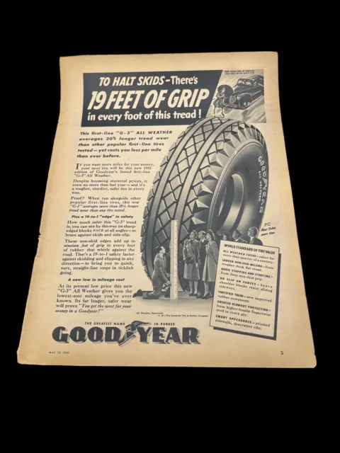 Vintage Goodyear tire ad magazine