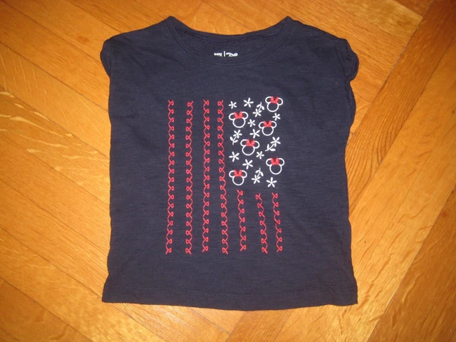 GAP Girls 4th July Minnie Mouse US Flag Tee Top T-shirt Patriotic 4T Disney