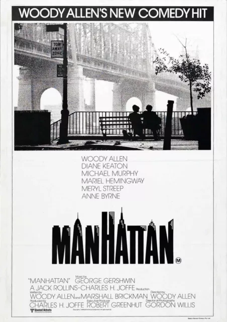 Manhattan 1979 Movie POSTER PRINT A2 70s Woody Allen Rom-Com Cult Film Wall Art