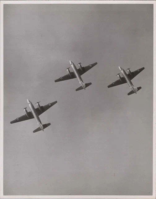 Vickers Varsity Formation Original Vintage Press Photo Raf Royal Air Force 27