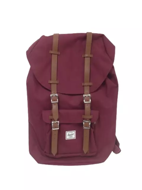 HERSCHEL Large Back Pack Burgundy Red With Brown Detailing Back To School