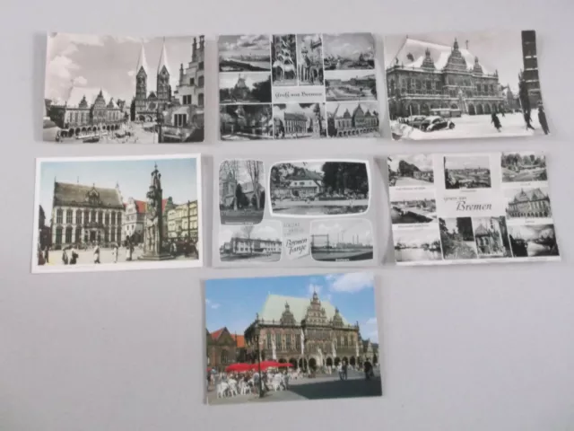 7x alte AK/Ansichtskarte Bremen, Marktplatz, Schütting, Roland, Mehrbild, selten