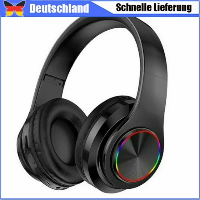 On Ear Kopfhörer Bluetooth 5.0 Stereo Bass Kopfhorer Kabellos Faltbare Schwarz