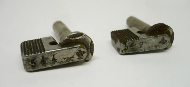 Rifle Parts Lot of 2 Mauser Bolt Action Rifle Safety Levers Both Marked w Crown