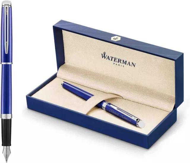 WATERMAN® Füllfederhalter Modell Hemisphere Bright Blue CC mit Gravur graviert