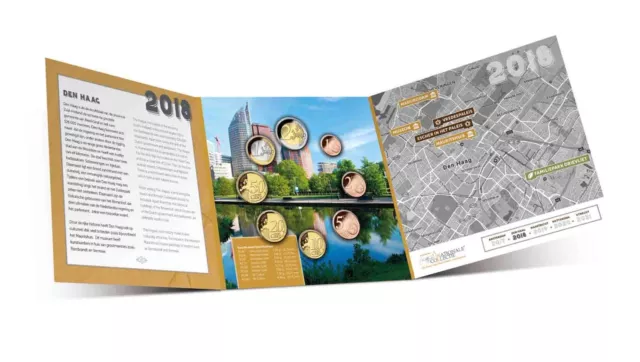 Niederlande Euro KMS 2018 Stempelglanz Satz Den Haag 1 Cent bis 2 Euro im Folder