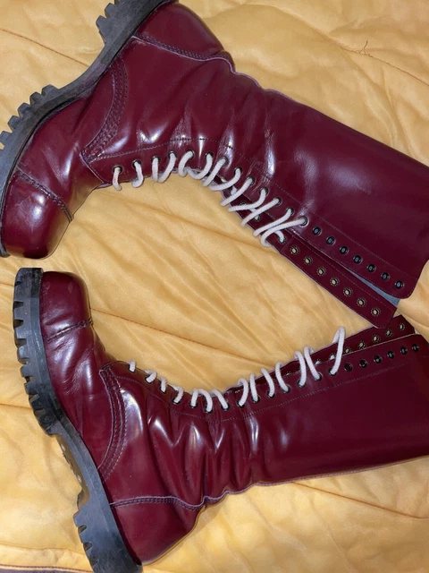 20 HOLE SHELLY S Cherry Red Rangers Boots Size Uk 9 eu 43 409.00 PicClick UK