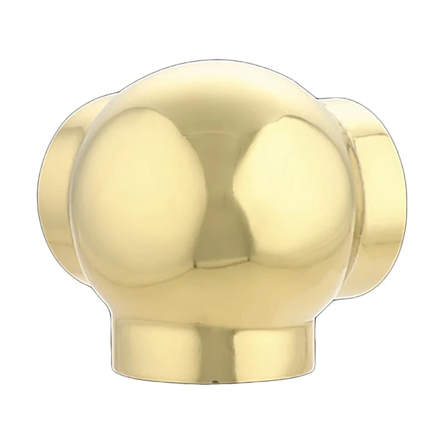 Brass Ball Style Side Outlet Fitting 2" OD Bar Foot Rail Renovators Supply