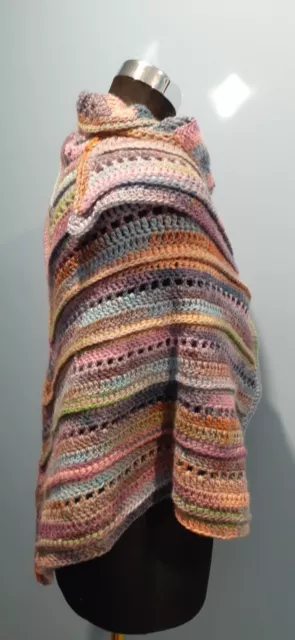 Lovley Handmade Crochet Shawl made in Australia with a Variety of Soft Colours. 3