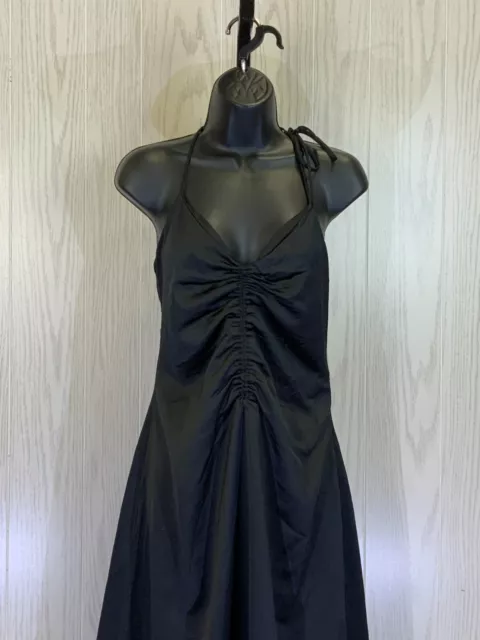 Jason Wu Satin V Neck Strappy Dress, Women's Size M, Black NEW MSRP $675 2