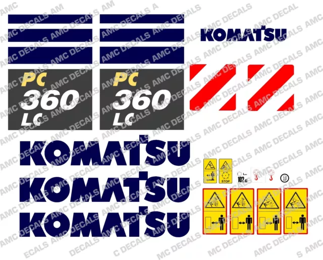 Komatsu PC360LC -10 Digger Décalque Autocollant Set