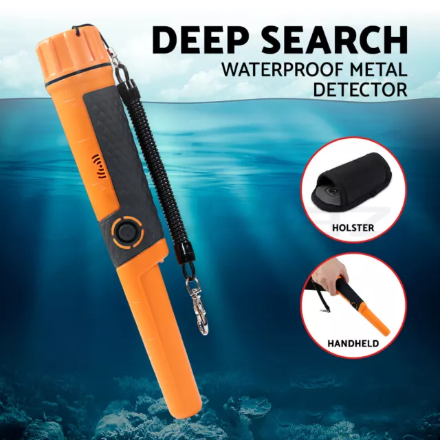 Metal Detector 40MM Sensitive Handheld Pinpointer Waterproof Hunter Orange