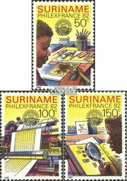 Surinam 987-989 (edición completa) nuevo 1982 philexfrance