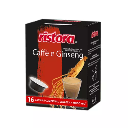 16 Capsules Compatibles lavazza A Modo Mio Ristora Café' et Ginseng