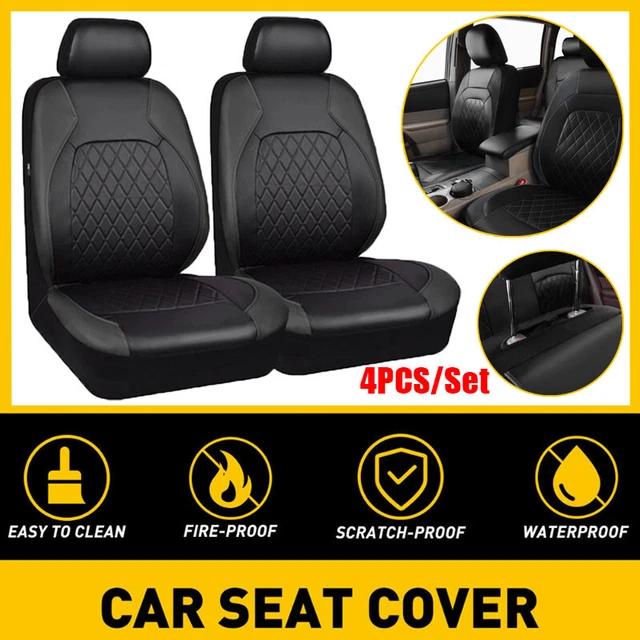 Car Seat Covers Full Set Front Chair Cushion Protector Breathable PU Leather Pad