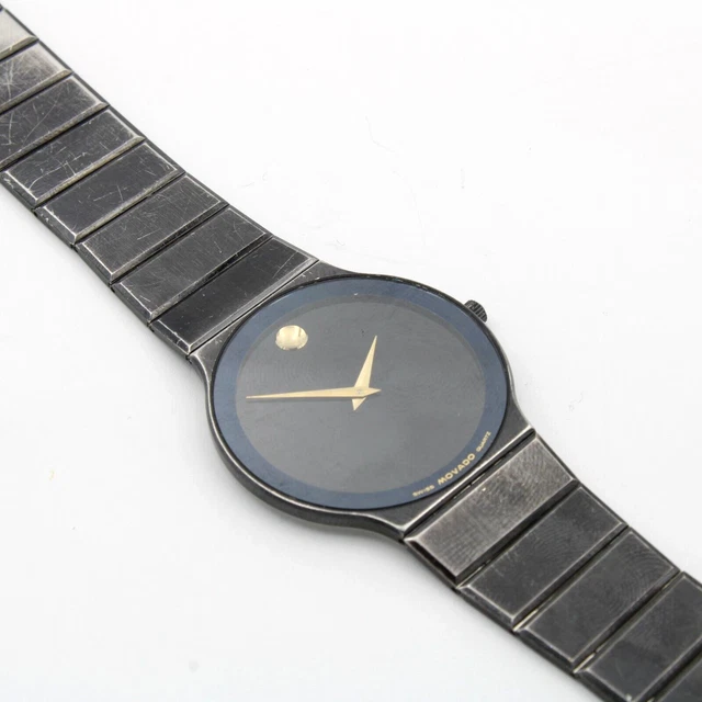 Orologio Da Polso Movado Quadrante Museo 84-40-880-A Quarzo 32Mm Moda Uomo Senza Prezzo Di Riserva #Wb791-4 4