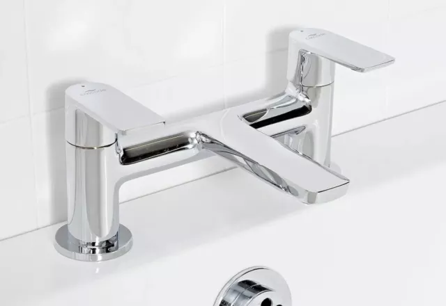 Bristan Cascade Trapeze Double Lever Bath Filler Tap Mixer Chrome  (RRP £129)