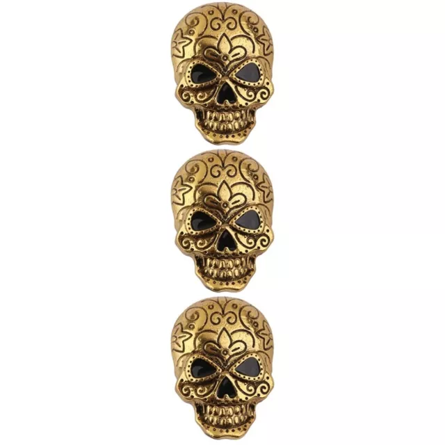 3 Pieces Alloy Skull Pin for Halloween Lapel Men European and American