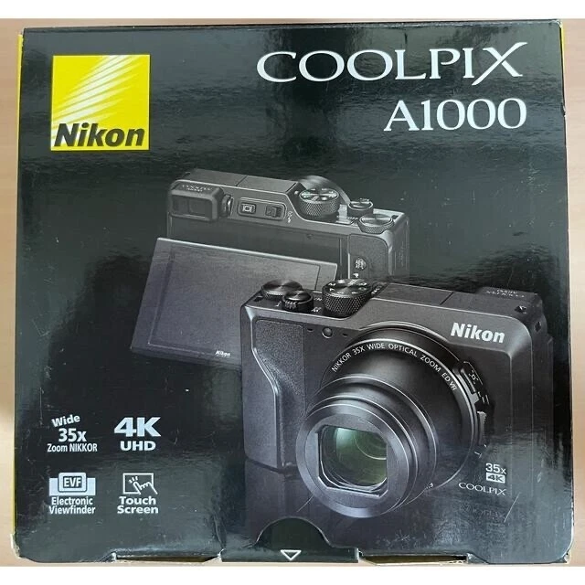 Nikon 2019 Model COOLPIX A1000 BK Black ISO 6400 Digital Camera New in Box Japan