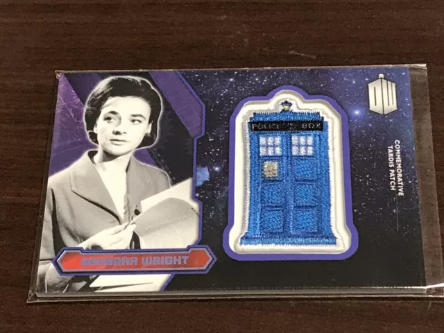 2015 Topps Dr Who Tardis Blue 39/99 Barbara Wright Patch BBC Jacqueline Hill