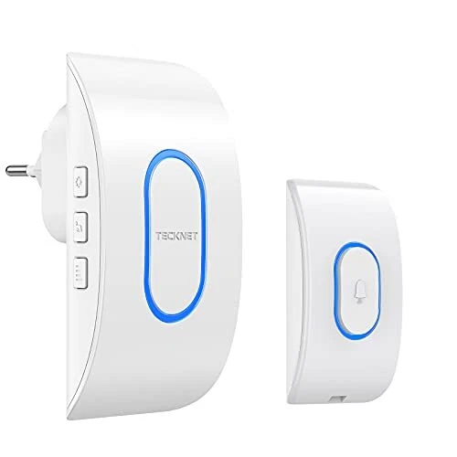 TECKNET Sonnette sans Fil Exterieur 400 Mètres Carillon Etanche IP65 60 Mélod...