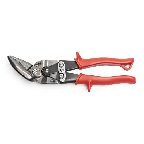 Wiss 9-1/4" Metalmaster Offset Straight and Left Cut Aviation Snips - M6R , Red