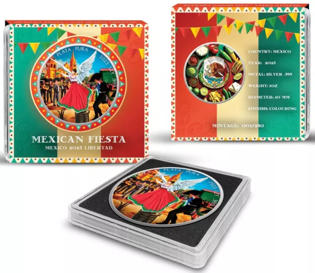 2023 Mexico Libertad Fiesta Edition 1 oz Silver Coin