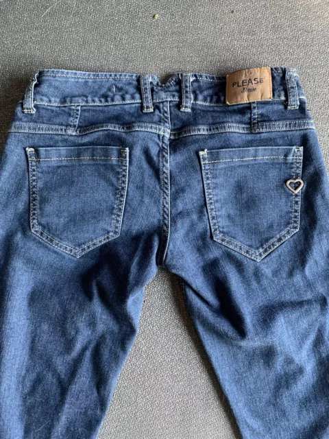 Please jeans donna skinny size Small S /M denim blu 3