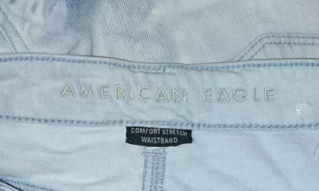 American Eagle Womens Size 4 Blue White CUSTOM PAINT YIN YANG shorts 28x2 3