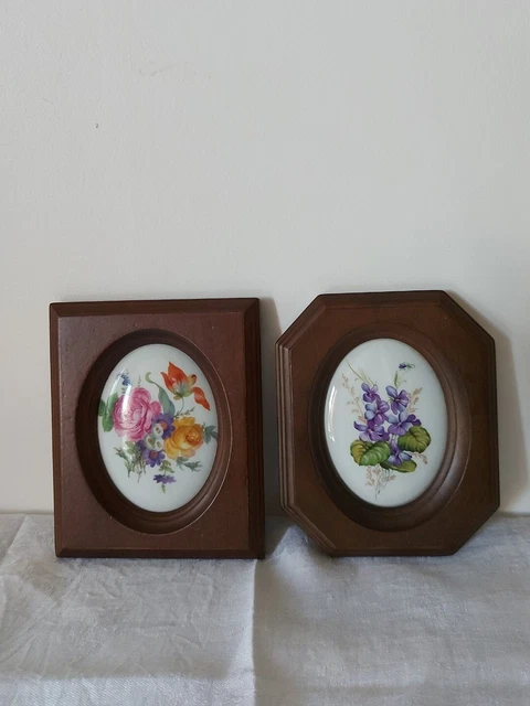 Petit Cadre Photo Rond En Porcelaine De Limoges - Occasion - 9 Pouces