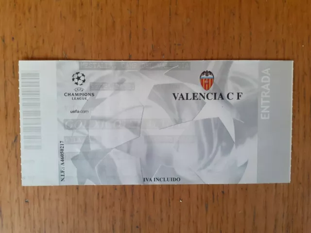 Biglietto Champions League Quarti di Finale 2003: Valencia-Inter 2-1 22/04/2003