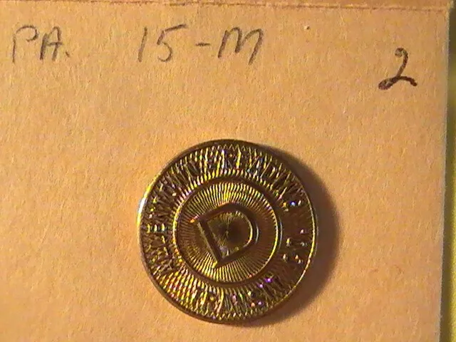 Transit Token Allentown & Reading Transit Co Dorney Park Line Pa 15M #2