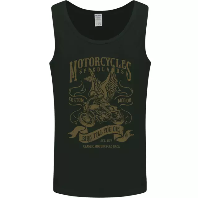 Motorcycles Speedlands Motorbike Biker Mens Vest Tank Top
