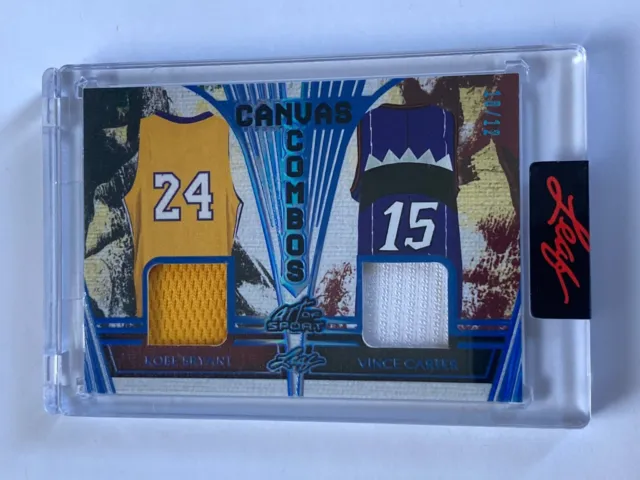 2023 Leaf Art Of Sport Kobe Bryant Vince Carter Dual Game Used Patch #’d 10/12